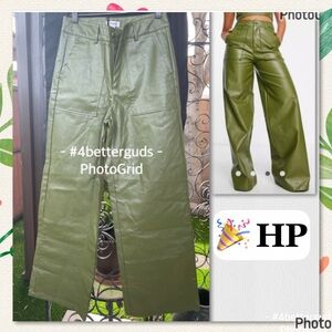 New ASOS Extro & Vert Wide 12” Leg Faux Leather Pants US 6 | UK 10 | EU 38